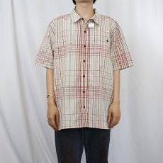 画像2: Patagonia ORGANIC COTTON マドラスチェック柄 シアサッカーシャツ XL (2)