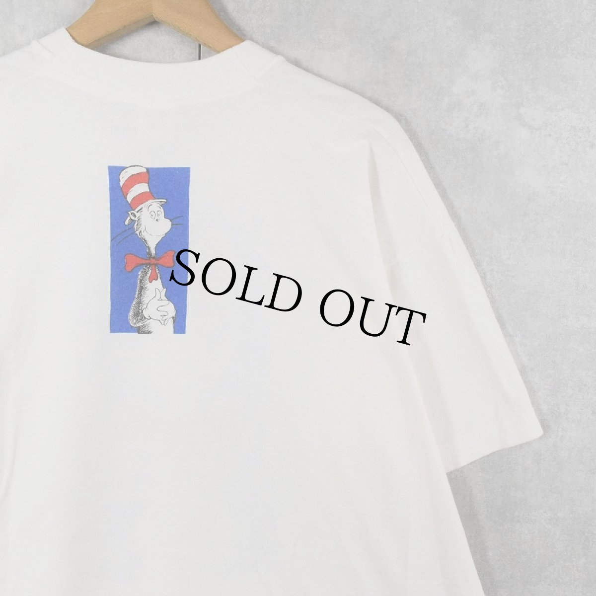 画像2: 90's Dr.Seuss THE CAT IN THE HAT USA製 キャラクタープリントTシャツ XL (2)