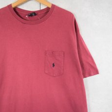 画像1: 90's POLO Ralph Lauren USA製 ロゴ刺繍 ポケットTシャツ XL (1)