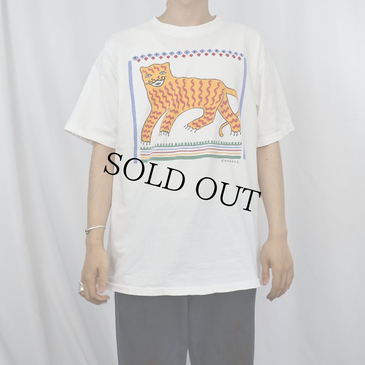 画像2: 90's〜 AMANDA CANNEL アニマルイラスト プリントTシャツ (2)