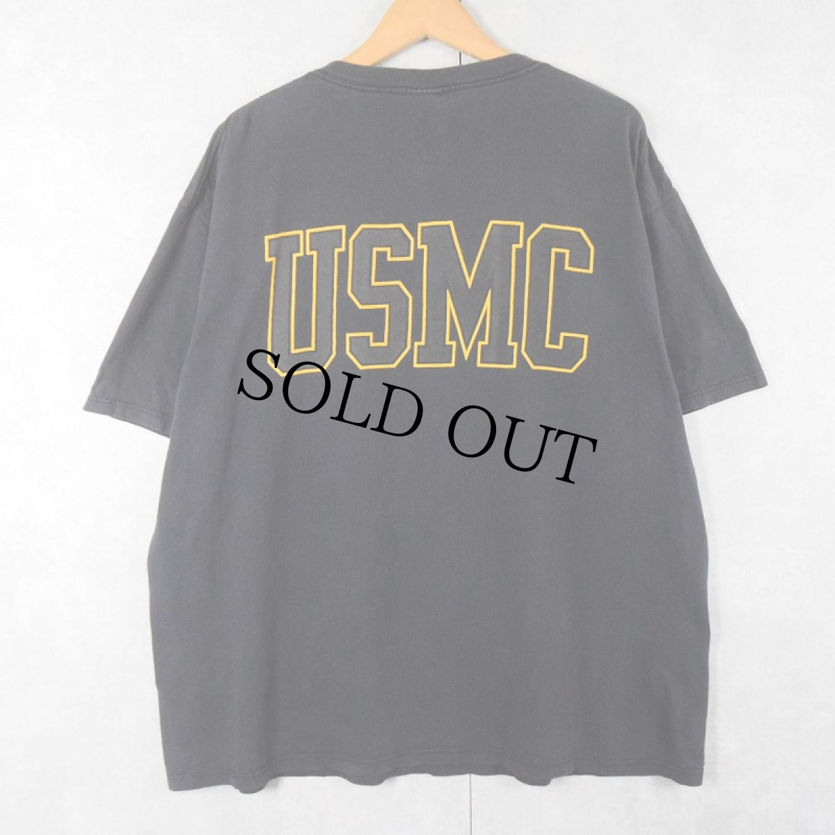 画像2: 90's SOFFE USA製 "USMC" リフレクタープリントTシャツ BLACK XL (2)