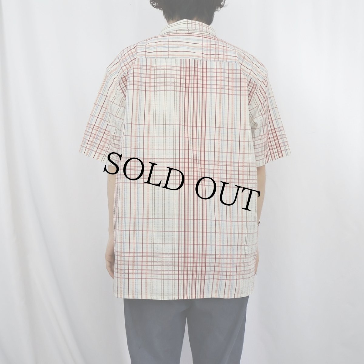 画像3: Patagonia ORGANIC COTTON マドラスチェック柄 シアサッカーシャツ XL (3)