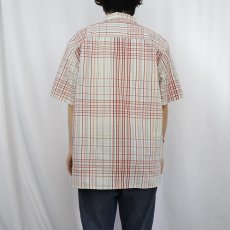画像3: Patagonia ORGANIC COTTON マドラスチェック柄 シアサッカーシャツ XL (3)