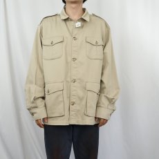 画像2: 80〜90's L.L.Bean USA製 ポリエステル×コットン サファリジャケット XL (2)