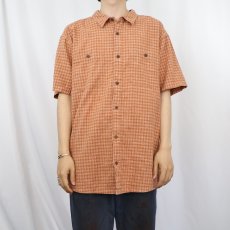 画像2: Patagonia チェック柄 ヘンプ×コットンシャツ XL (2)