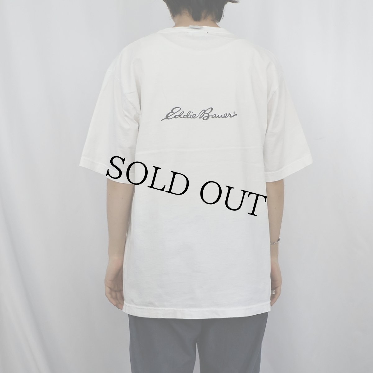 画像3: 90's Eddie Bauer CANADA製 "Balance" ロゴプリントTシャツ M (3)