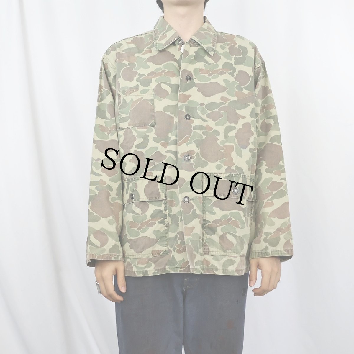 画像2: 70's KAMO ダックハンターカモ柄 コットンカバーオール M (2)