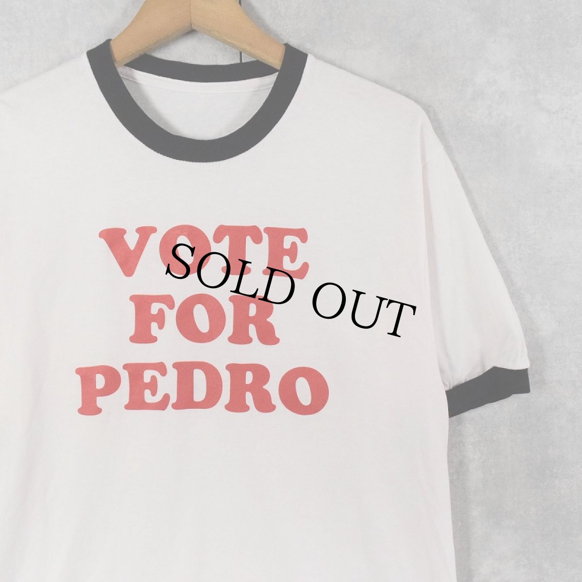 画像1: Napoleon Dynamite "VOTE FOR PEDRO" コメディ映画 プリントリンガーTシャツ (1)