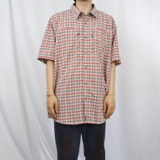 画像2: Patagonia チェック柄 ナイロン×ポリシャツ XL (2)
