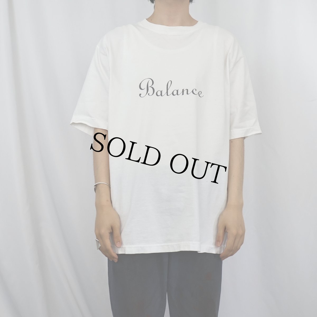 画像2: 90's Eddie Bauer CANADA製 "Balance" ロゴプリントTシャツ M (2)