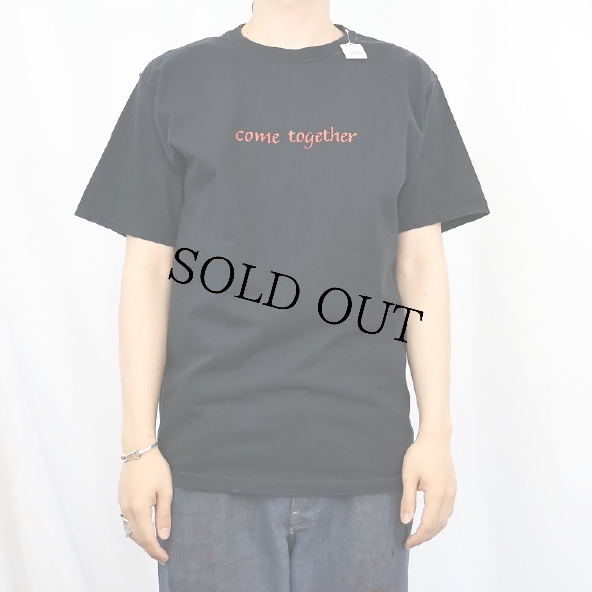 画像3: YOKO ONO "JOHN LENNON" ミュージシャンアートプリントTシャツ BLACK (3)