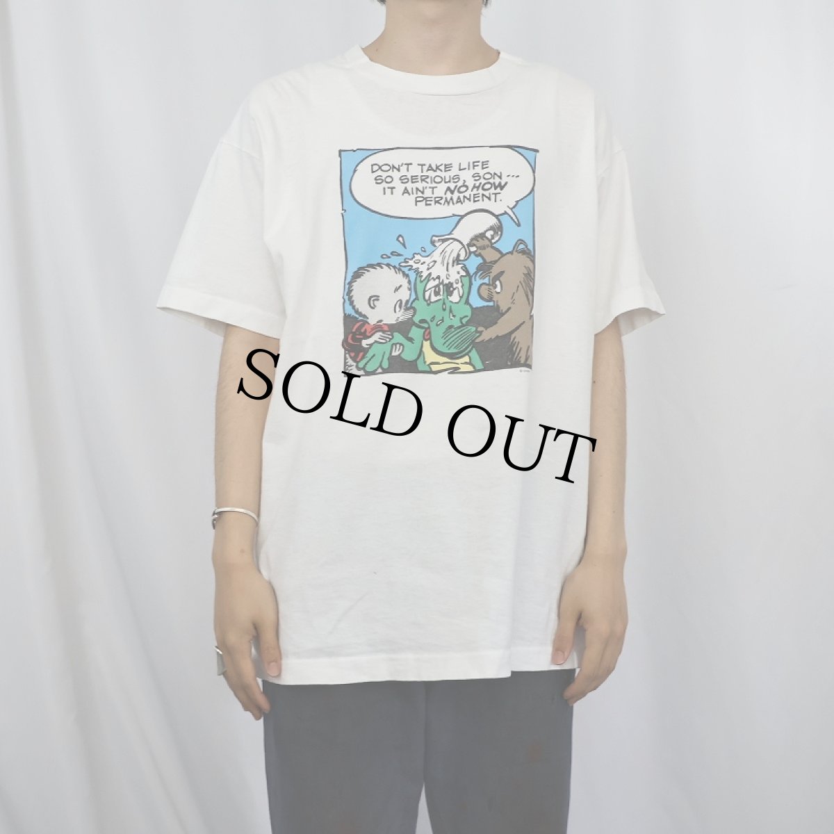 画像2: 90's Walt Kelly USA製 "Pogo" コミックプリントTシャツ XL (2)