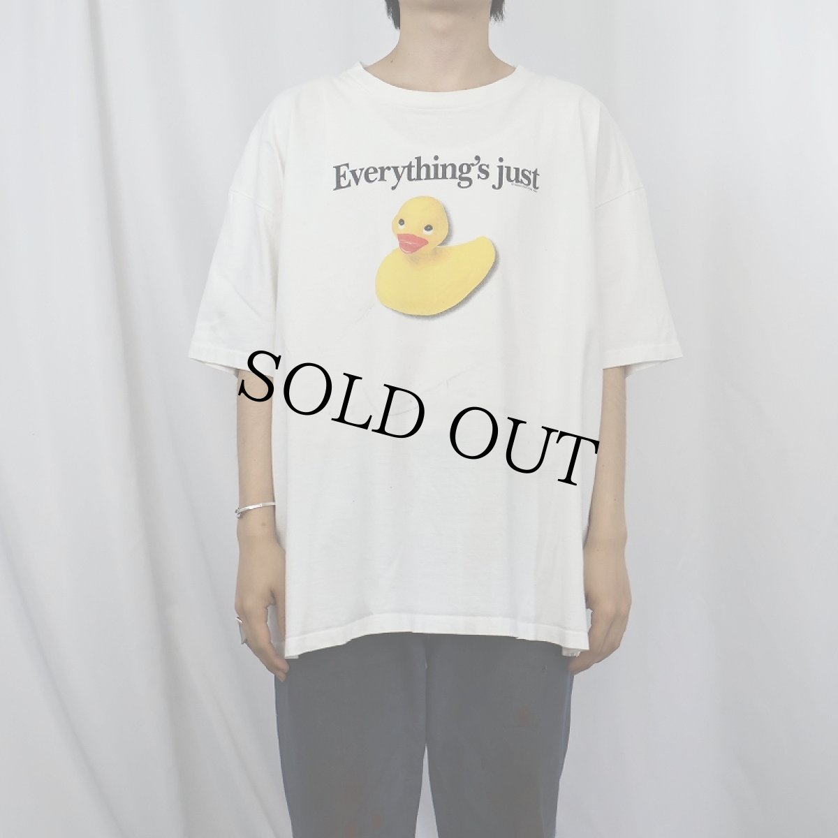 画像2: 90's USA製 "Everything's just" アヒルプリントTシャツ XXL (2)
