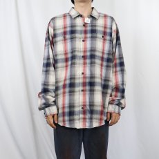 画像2: Patagonia ORGANIC COTTON オンブレーチェック柄 コットンシャツ L (2)
