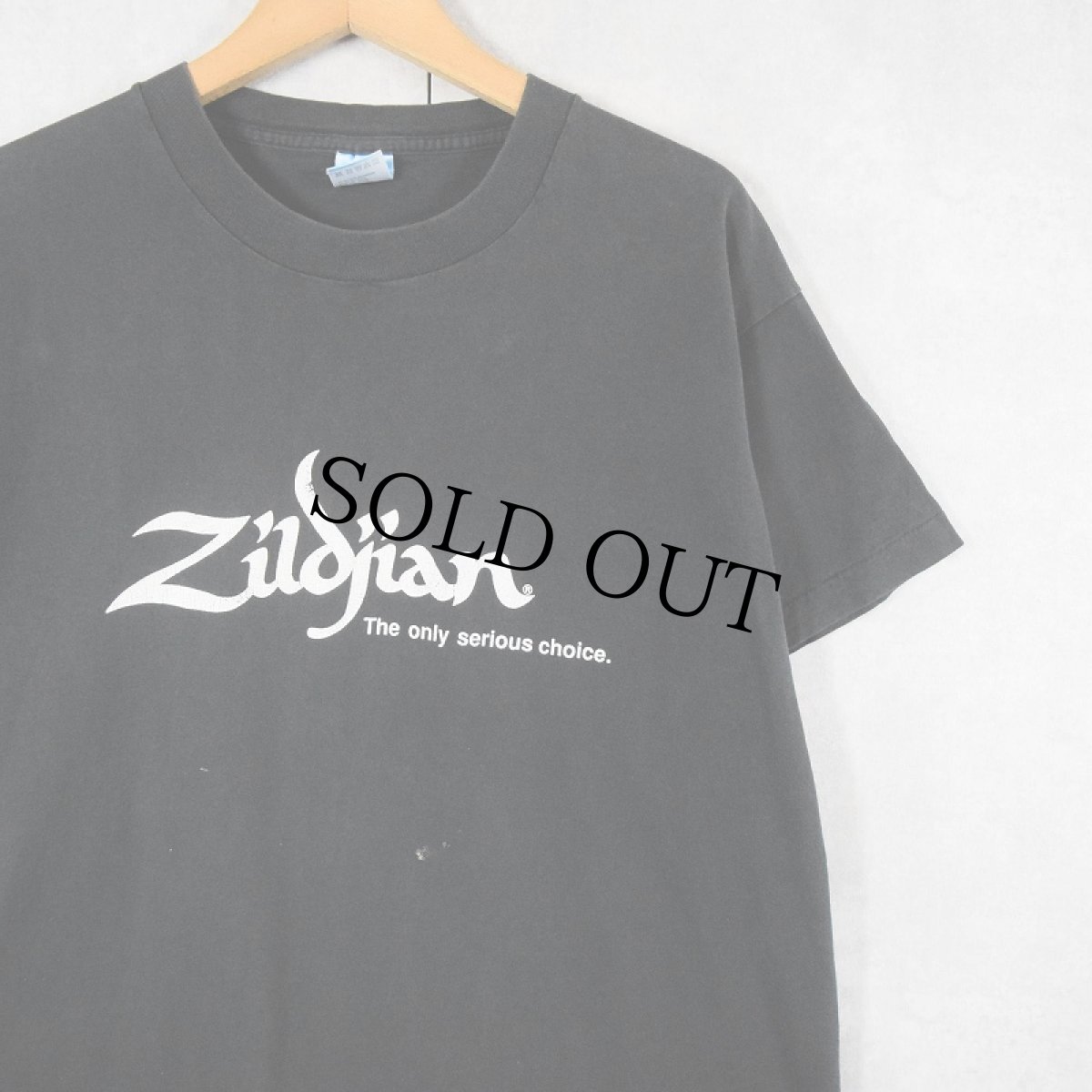 画像1: 90's Zildjian USA製 "The only serious choice" 楽器メーカー ロゴプリントTシャツ L (1)