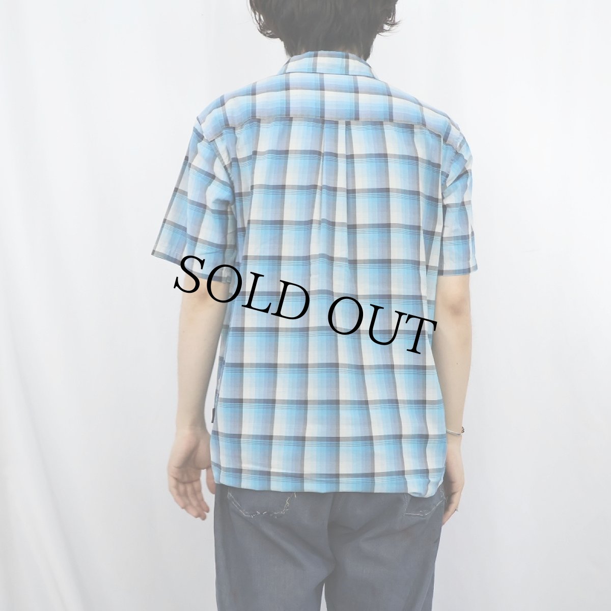 画像3: Patagonia ORGANIC COTTON オンブレーチェック柄 コットンポリシャツ M (3)