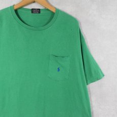 画像1: 90's POLO Ralph Lauren USA製 ロゴ刺繍 ポケットTシャツ L (1)