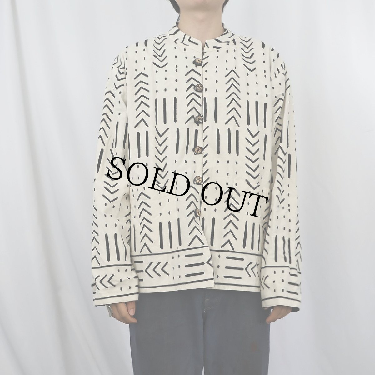 画像5: ボゴラン風 リバーシブル コットンジャケット L/XL (5)