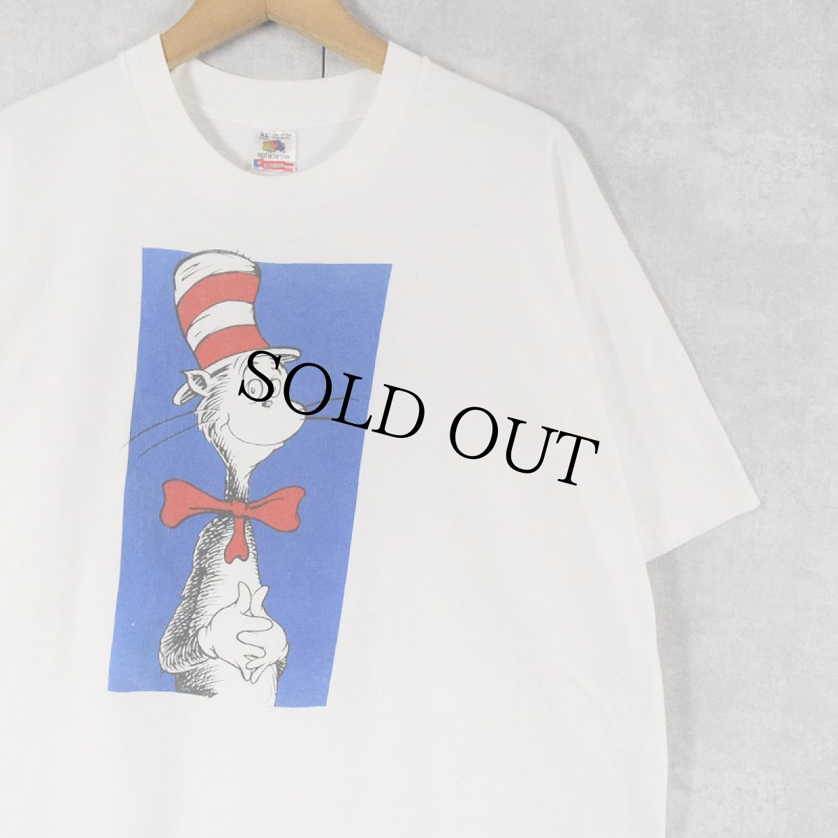 画像1: 90's Dr.Seuss THE CAT IN THE HAT USA製 キャラクタープリントTシャツ XL (1)