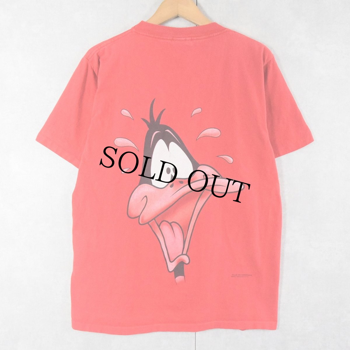 画像1: 【SALE】 90's Daffy Duck USA製 "Calvin Klein" パロディプリントTシャツ L (1)