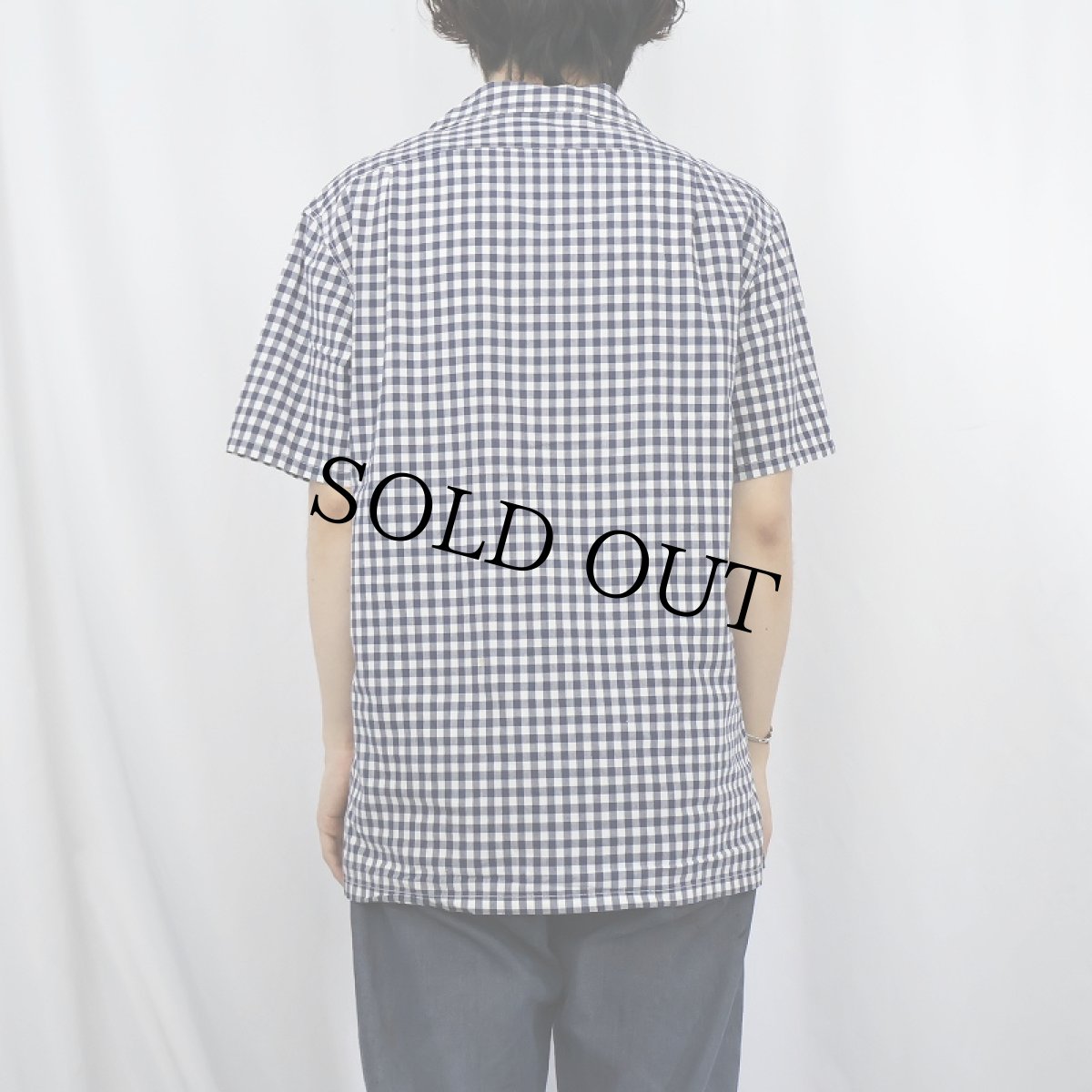 画像3: POLO Ralph Lauren ギンガムチェック柄 コットンオープンカラーシャツ M (3)