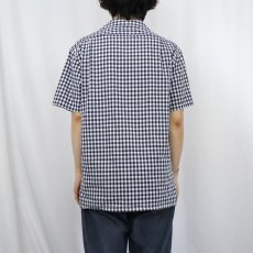 画像3: POLO Ralph Lauren ギンガムチェック柄 コットンオープンカラーシャツ M (3)