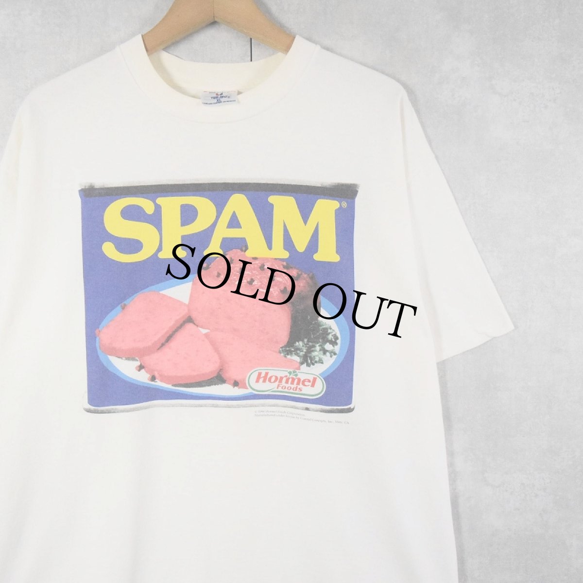 画像1: 90's SPAM USA製 プリントTシャツ XL (1)