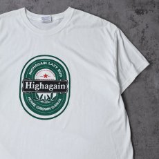 画像1: 90's "Highagain" メーカーパロディ ガンジャプリントTシャツ (1)