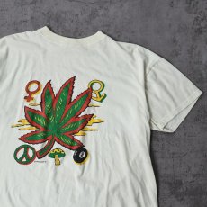 画像1: ガンジャ×ラスタカラー プリントTシャツ  (1)