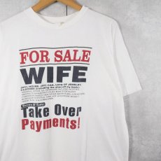 画像1: 80's〜 "FOR SALE WIFE Take Over Payments!" ジョークプリントTシャツ (1)
