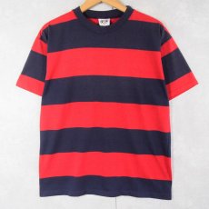画像1: 90's CLASS 955 USA製 ファットボーダー柄 Tシャツ M (1)