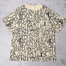 画像1: 80's CAMEL USA製 "TREBARK" カモ柄 タバコ企業プリントＴシャツ L (1)