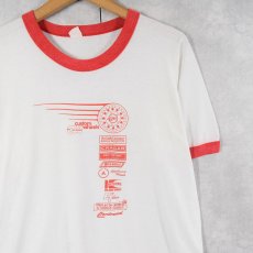 画像1: 70〜80's Custom Wheels プリントリンガーTシャツ (1)