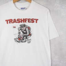 画像1: 80's "TRASHFEST '87" イラストプリントTシャツ L (1)