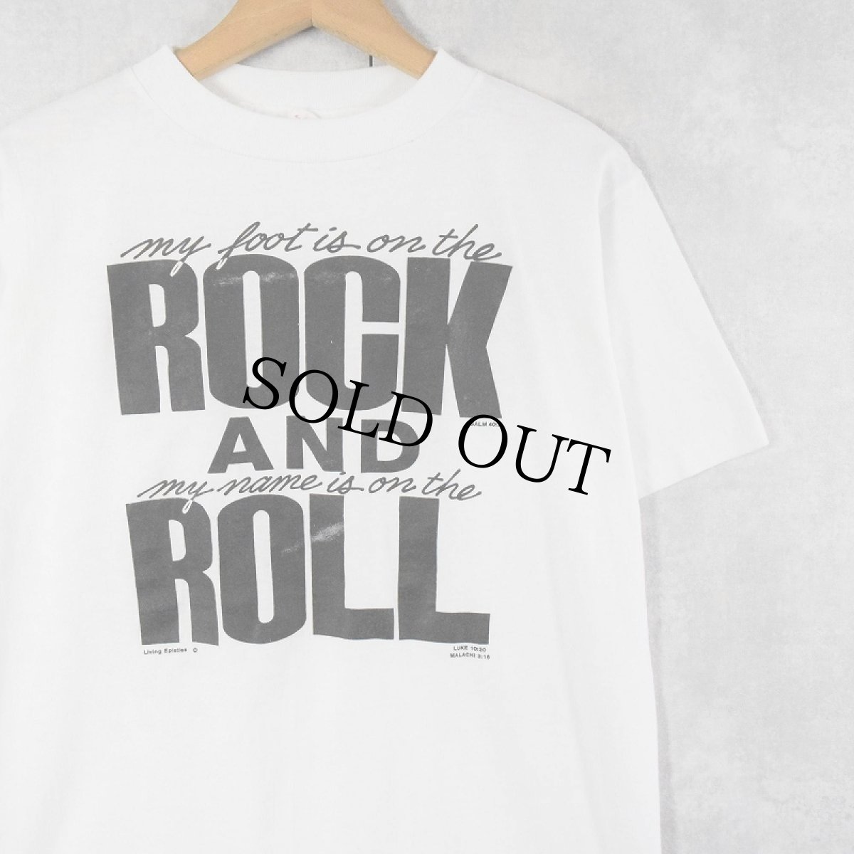 画像1: 80's Alore USA製 "ROCK AND ROLL" プリントTシャツ (1)
