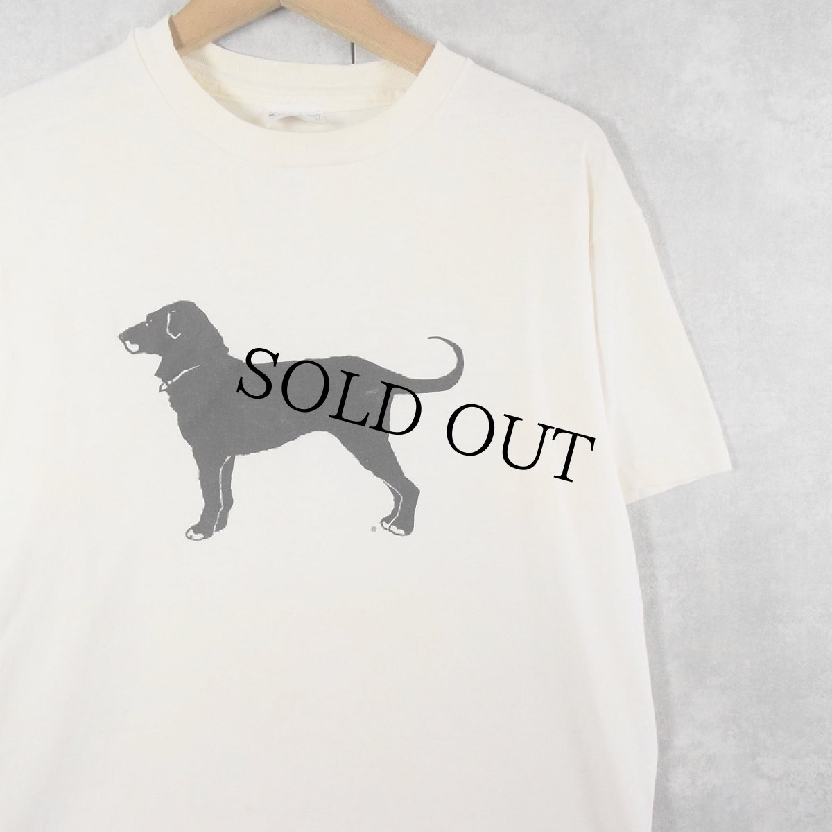 画像1: 90's The Black Dog USA製 犬プリントTシャツ L (1)