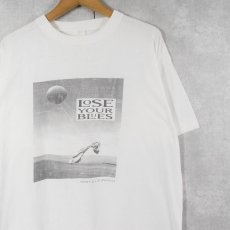 画像1: 90's PERRY ELLIS AMERICA "LOSE YOUR BLUES" アートプリントTシャツ (1)