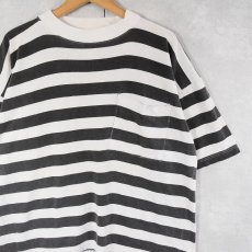 画像1: SATURDAYS ボーダー柄 ポケットTシャツ (1)