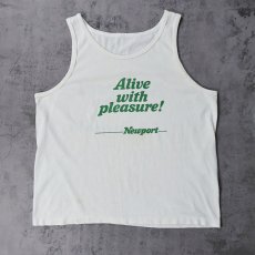 画像1: Newport "Alive with pleasure!" タバコ企業 プリントタンクトップ (1)