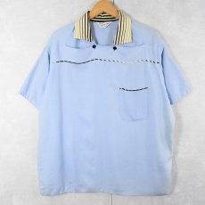 画像1: 50's Somerset レーヨンピーターパンシャツ L (1)