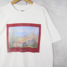 画像1: 90's Claude Monet USA製 "Gardener's House at Antibes" アートプリントTシャツ XL (1)