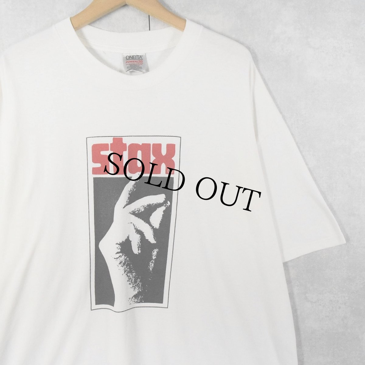 画像1: 90's Stax Records レコードレーベル プリントTシャツ XXL (1)