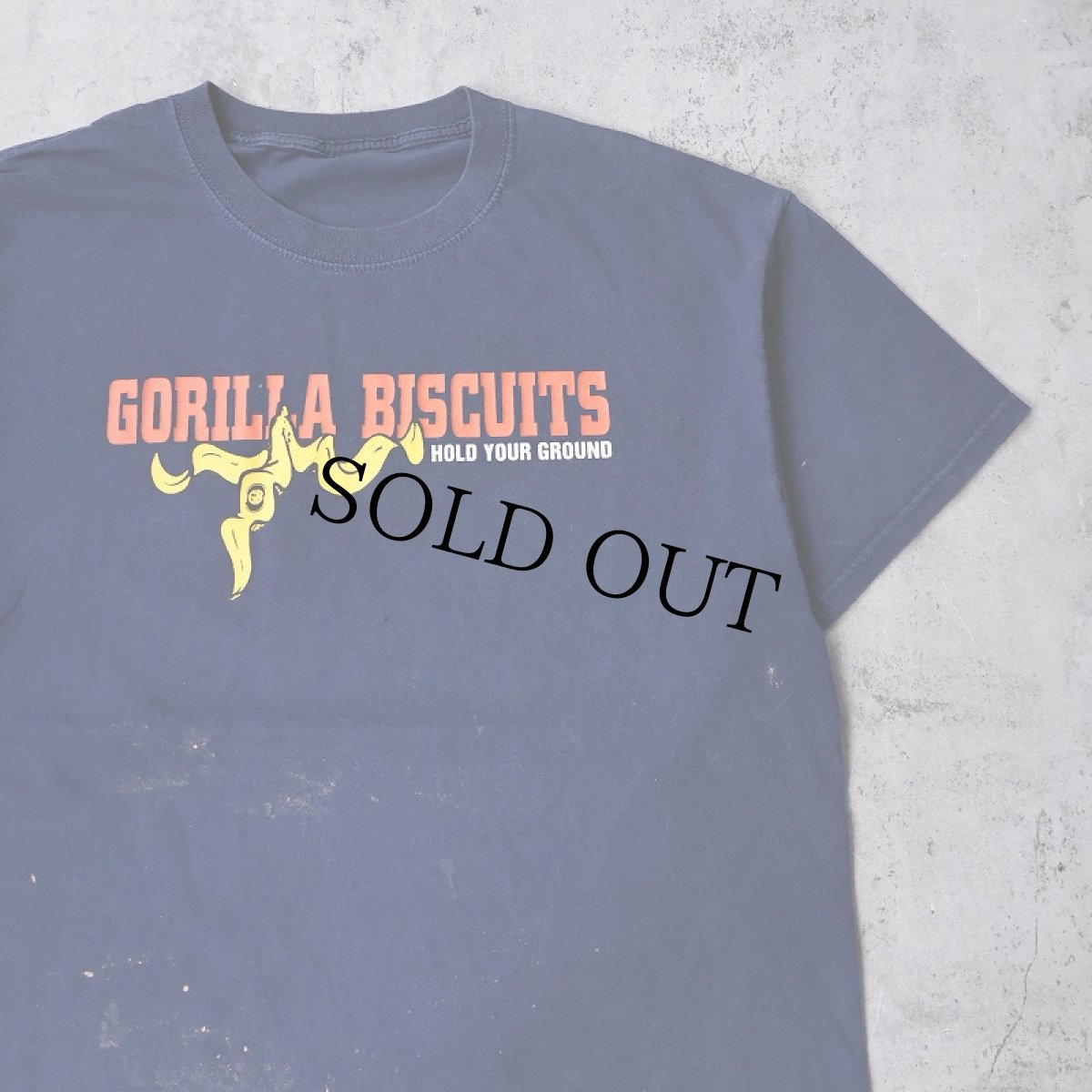 画像1: GORILLA BISCUITS "Hold Your Ground" ハードコアパンクバンドTシャツ NAVY (1)
