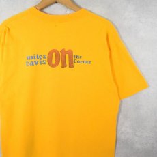 画像2: 90's〜 Miles Davis "On The Corner" ジャズミュージシャンプリントTシャツ M (2)