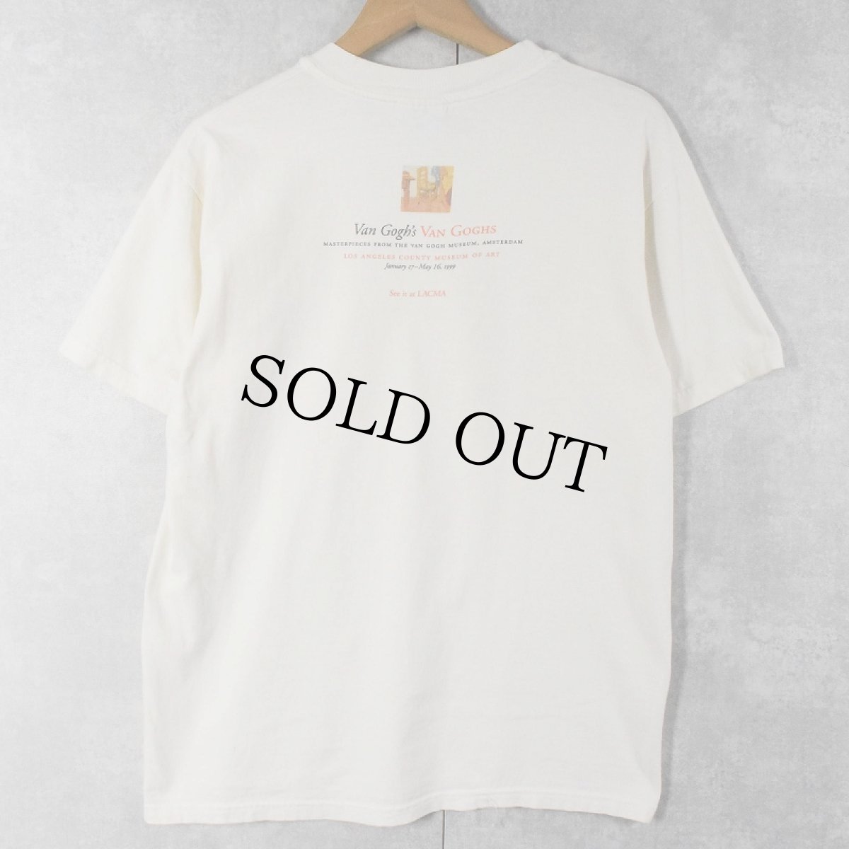 画像2: Vincent Van Gogh "The Bedroom" アートプリントTシャツ M (2)