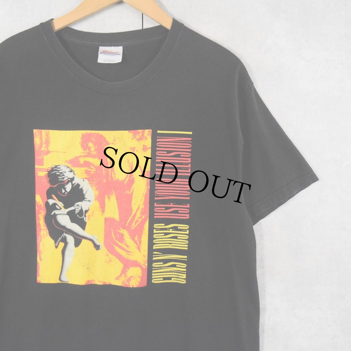 画像1: 2000's GUNS N' ROSES ロックバンドプリントTシャツ BLACK L (1)