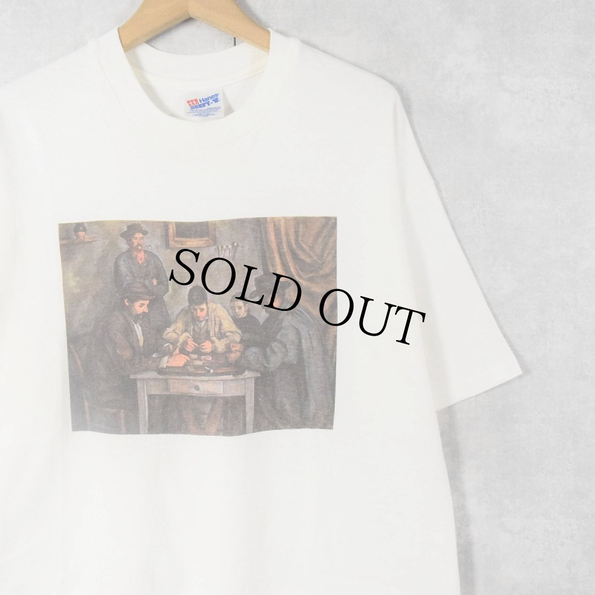 画像1: 90's Paul Cezanne USA製 "The Card Players" アートプリントTシャツ XL (1)