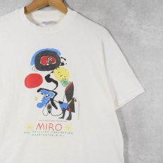 画像1: 90's Joan Miro USA製 "The Red Sun" アートプリントTシャツ L (1)