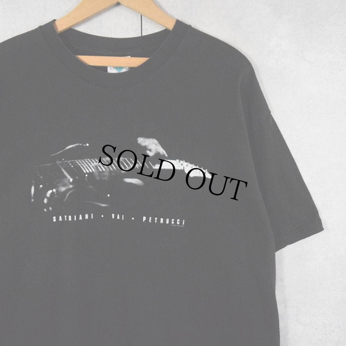 画像1: 2000's "G3 Satriani / Vai / Petrucci" ギタリスト ツアープリントTシャツ BLACK XL (1)