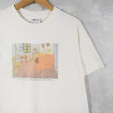 画像1: Vincent Van Gogh "The Bedroom" アートプリントTシャツ M (1)